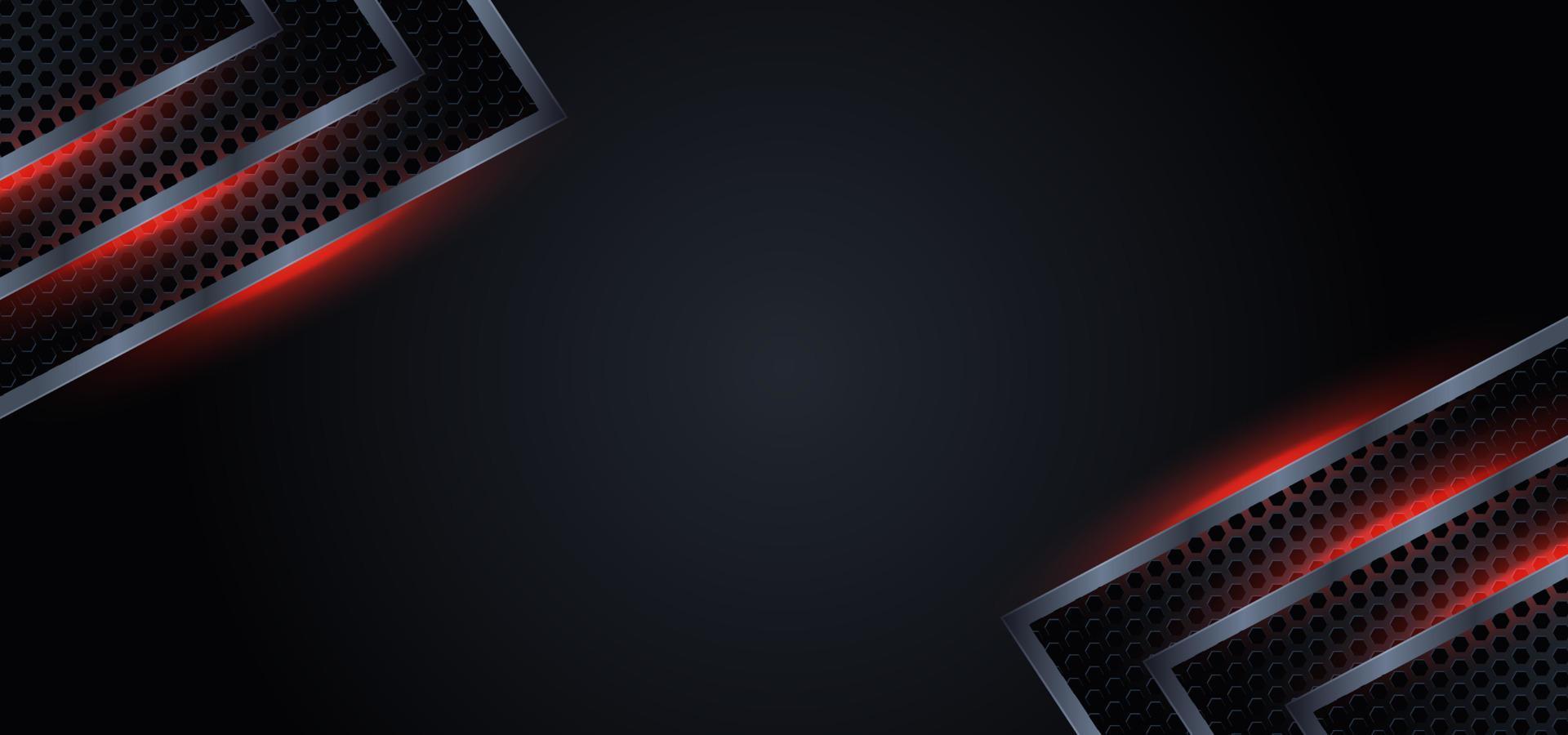 red light carbon fiber background for gamer vector