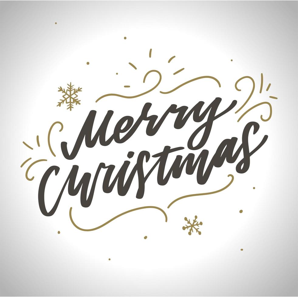 Merry Christmas lettering Text Vintage Background With Typography vector