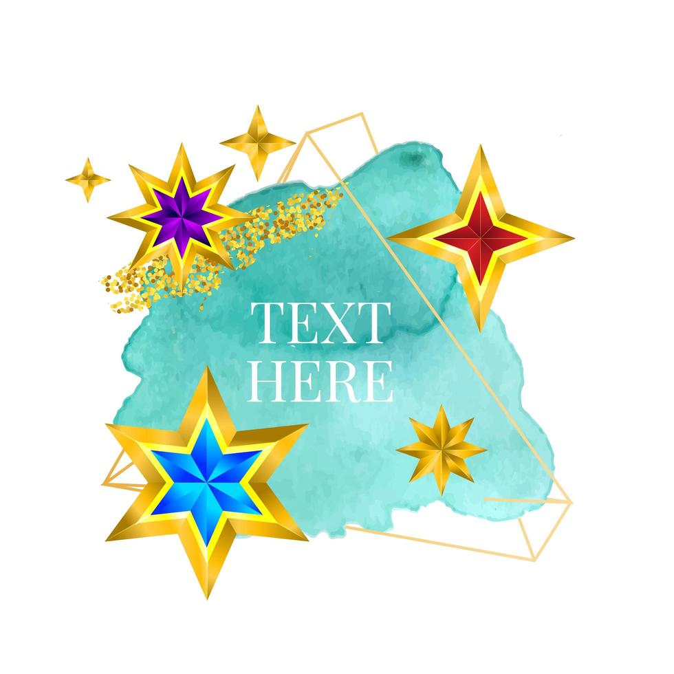 Gold frame paint Hand painted vector brush stroke. Perfect design for headline, logo and sale banner. Watercolor