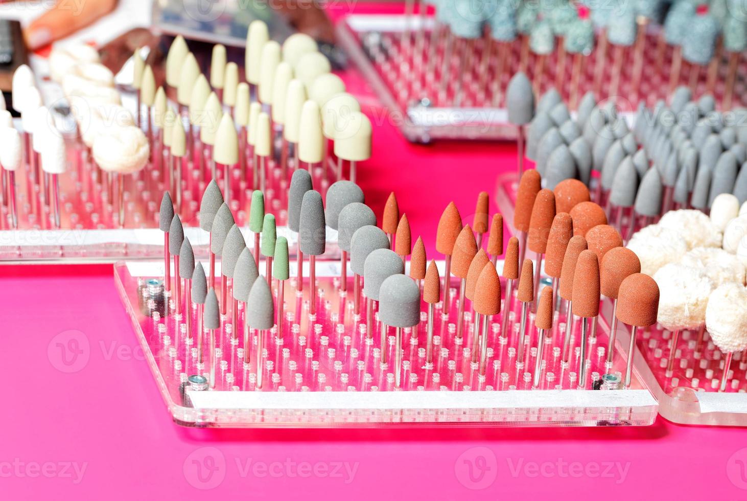 Grinding stones of various shapes and sizes for manicure care. 4705501