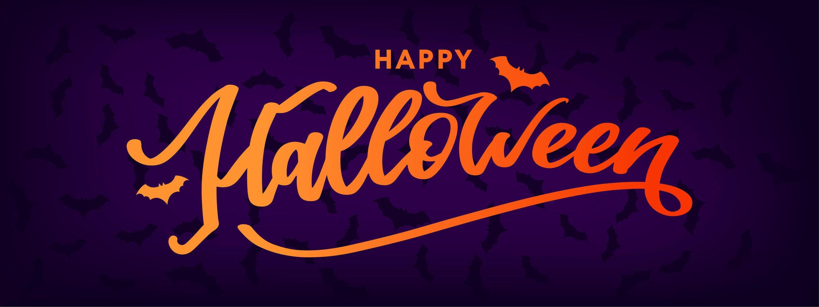 feliz halloween texto banner letras vacaciones oferta especial compre ahora vector