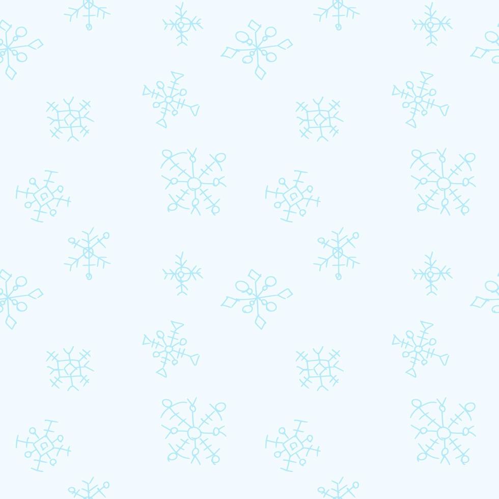 copos de nieve, ornamento, seamless, patrón, suave, garabato vector