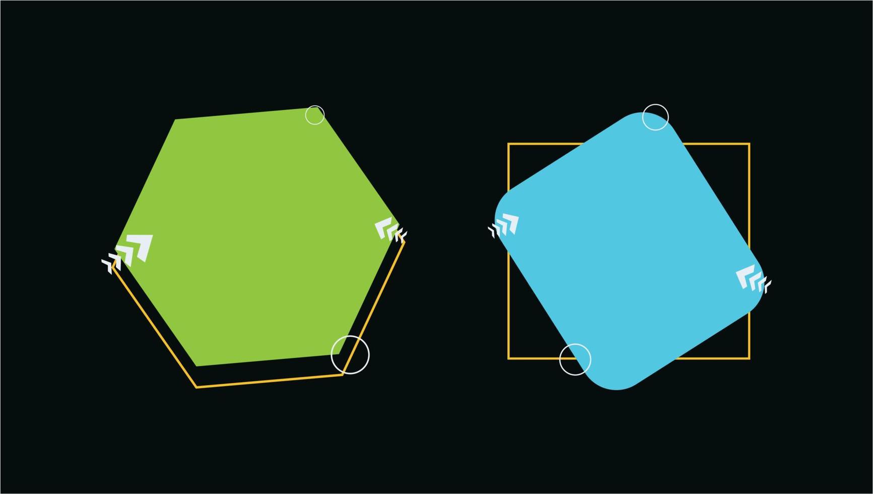 Plantilla de diseño de formas geométricas abstractas en blanco -coloridas vector