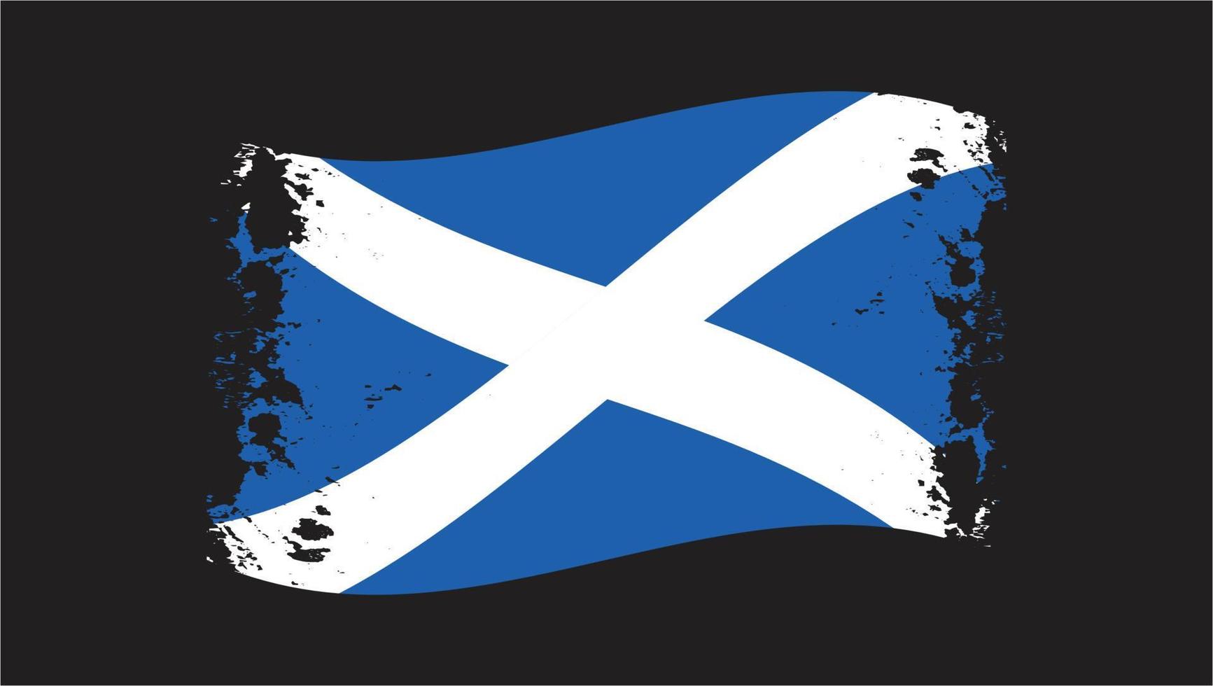 bandera de escocia transparente con pincel de acuarela vector