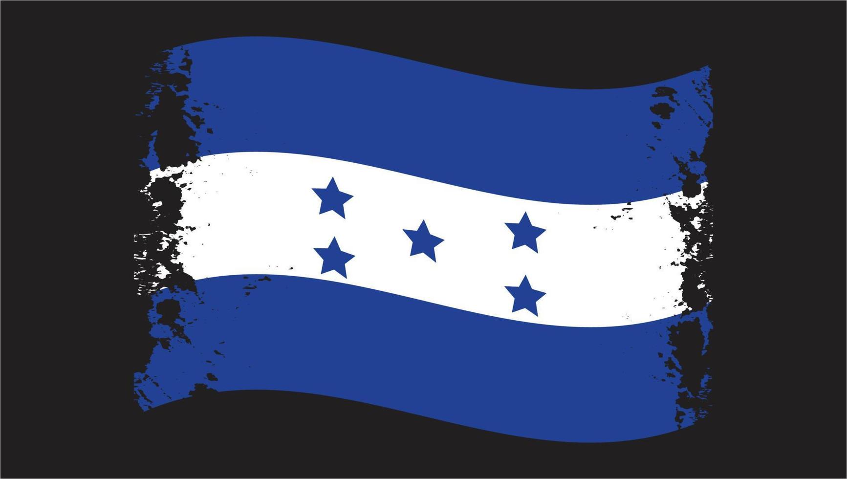 pincel de pintura ondulada transparente de la bandera del país de honduras vector