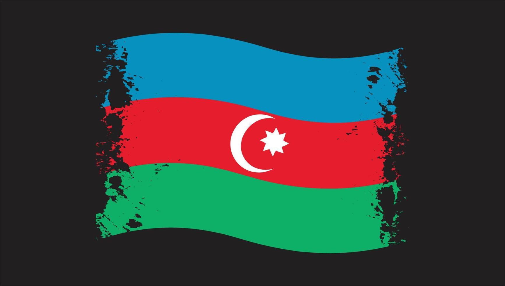 pincel de bandera ondulada transparente del país de azerbaiyán vector