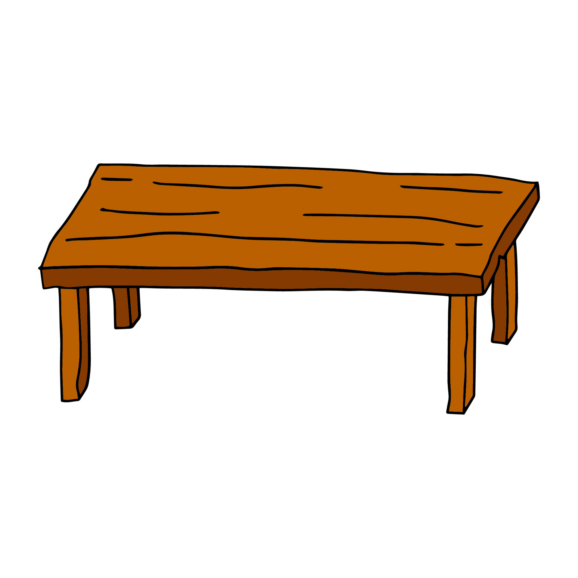 Cartoon hand drawn doodle wooden bench, table. 4705956 Vector Art at  Vecteezy
