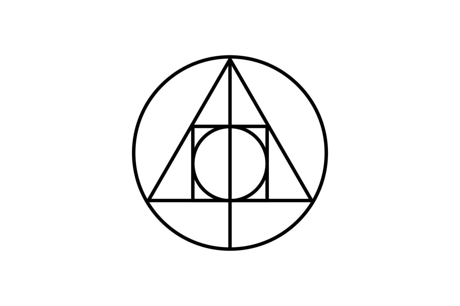 sacred magic geometry , occult symbol , alchemical symbol showing the interaction between the