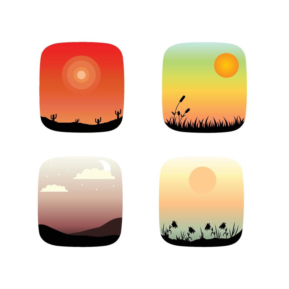 nature landscape illustration vector