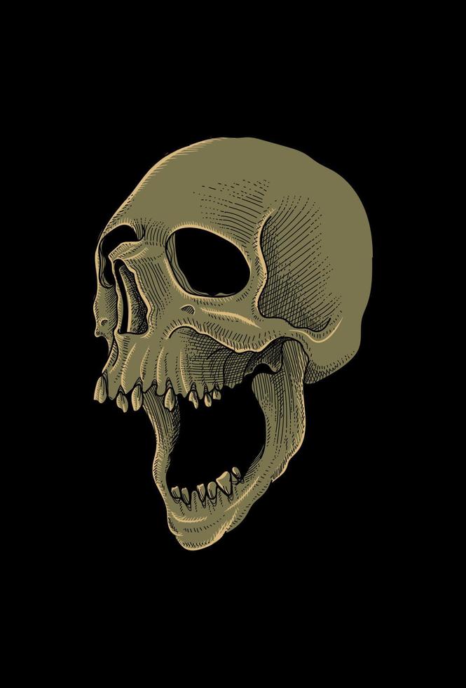 Skull artwork illustration hand drawing vector