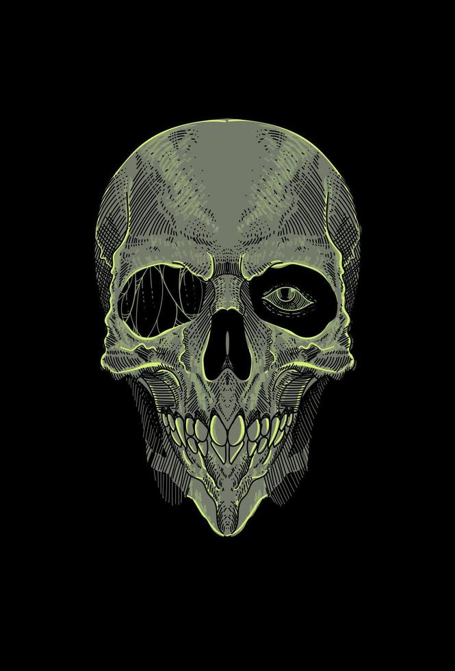 Skull artwork illustration hand drawing vector