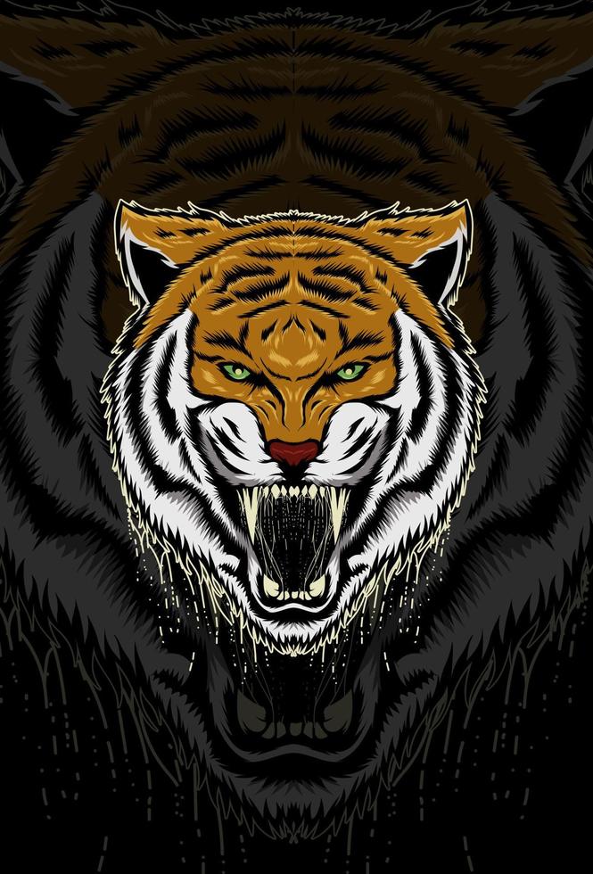 Tiger vector illustration hand drawing
