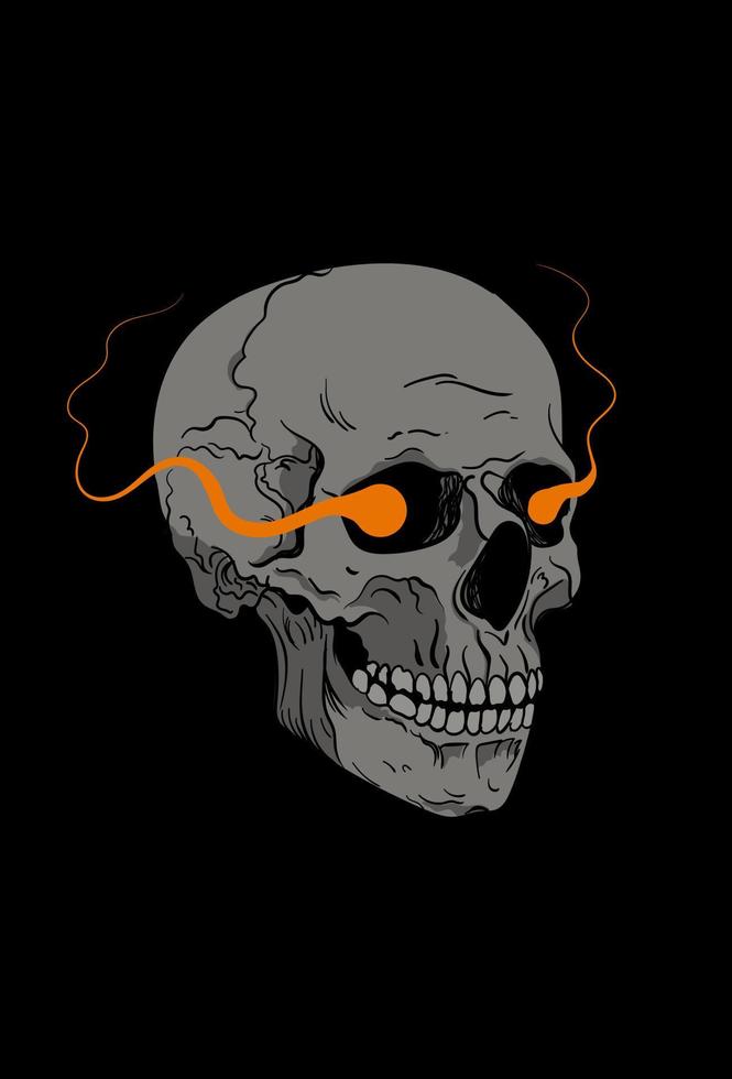 Skull vector illustration hand drawing