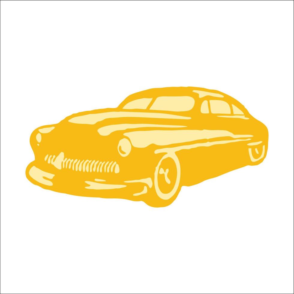 ilustraciones de logo de autos clasicos vector