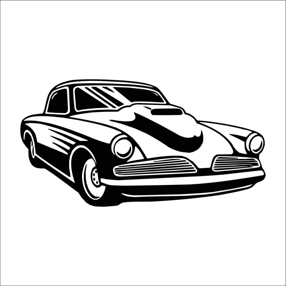 ilustraciones de logo de autos clasicos vector