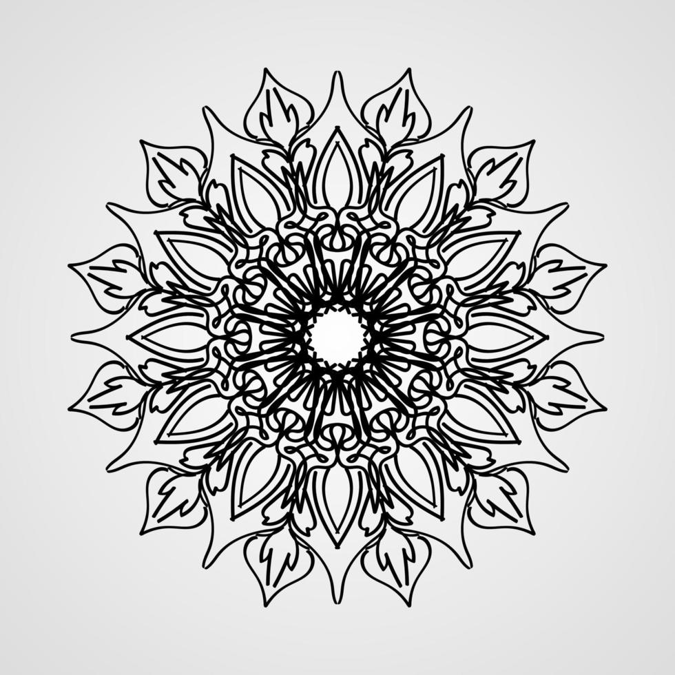 Vector round abstract circle. Mandala style.