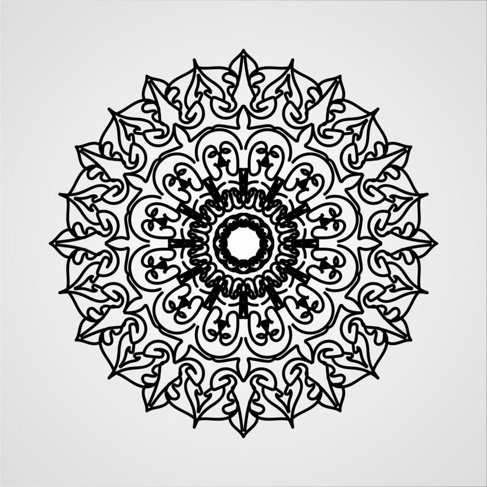 Vector round abstract circle. Mandala style.