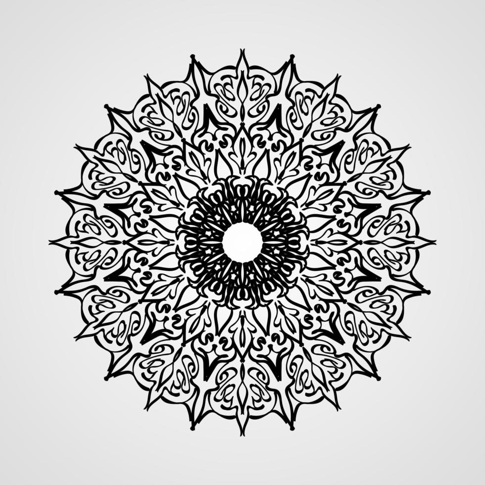 Vector round abstract circle. Mandala style.