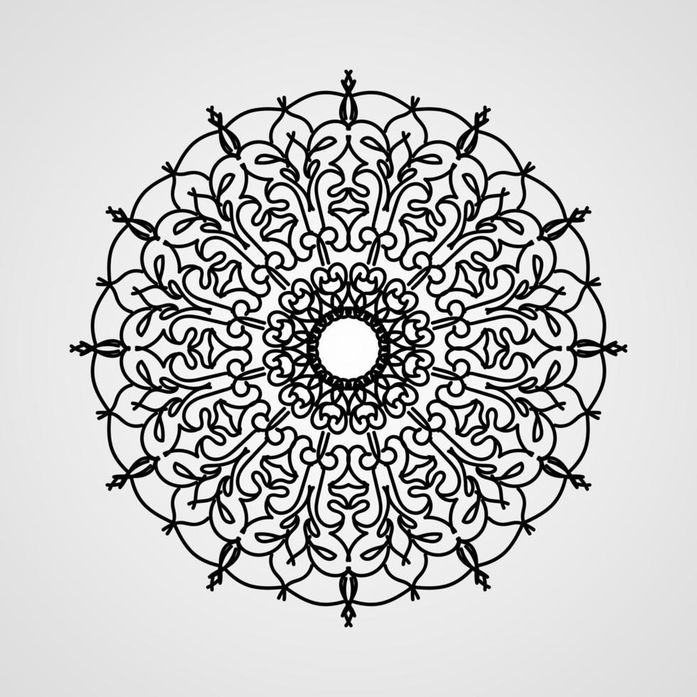 Vector round abstract circle. Mandala style.