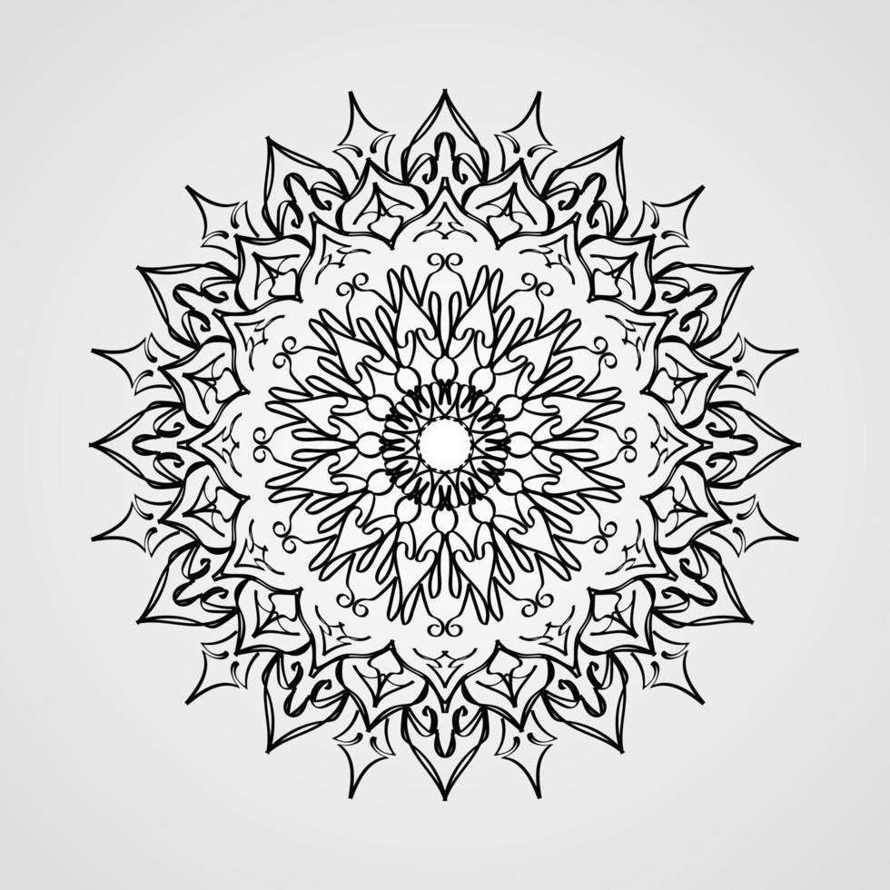 Vector round abstract circle. Mandala style.