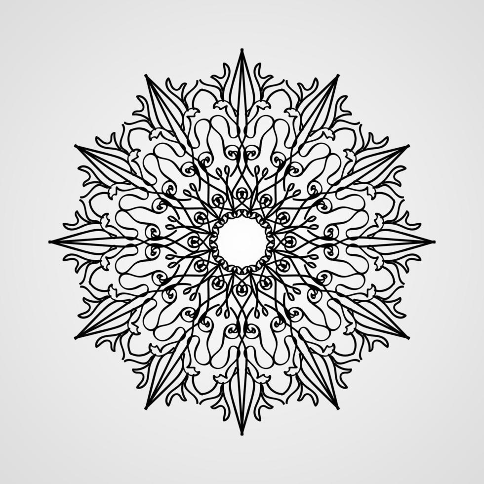 Vector round abstract circle. Mandala style.