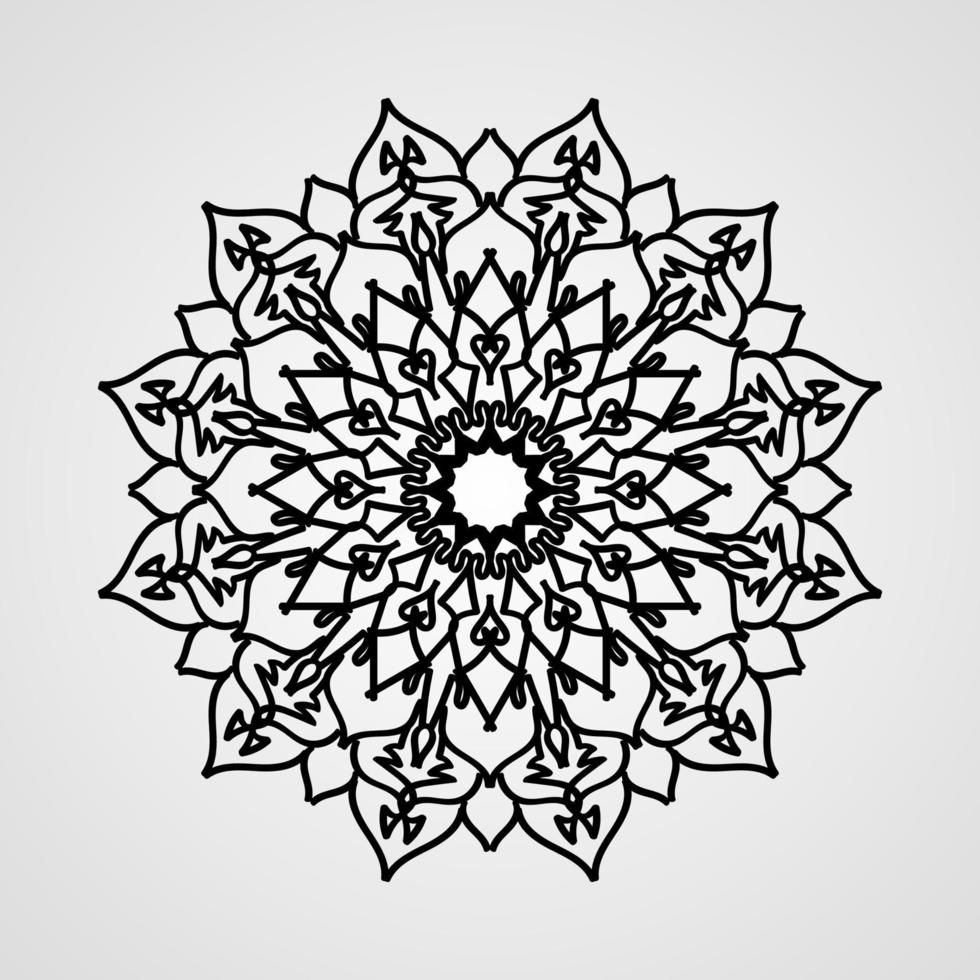 Vector round abstract circle. Mandala style.