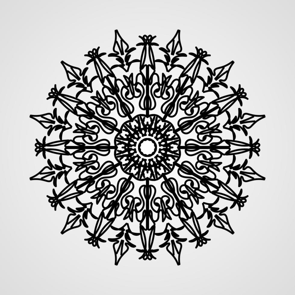 vector círculo abstracto redondo. estilo mandala.