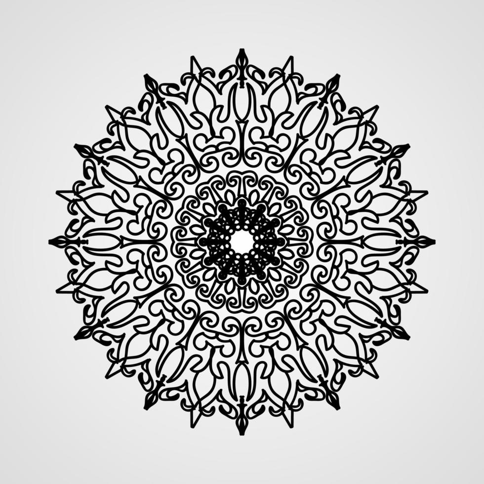 Vector round abstract circle. Mandala style.
