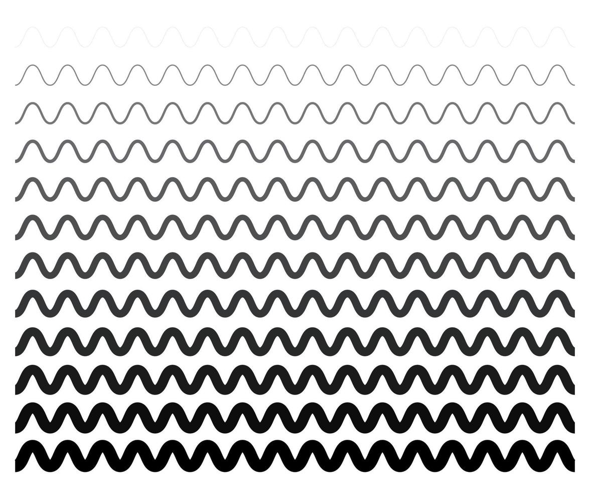 Zig Zag lines pattern. Black wavy line on white background. Abstract wave vector illustration. Digital paper for page fills, web designing, textile print. Vector art.