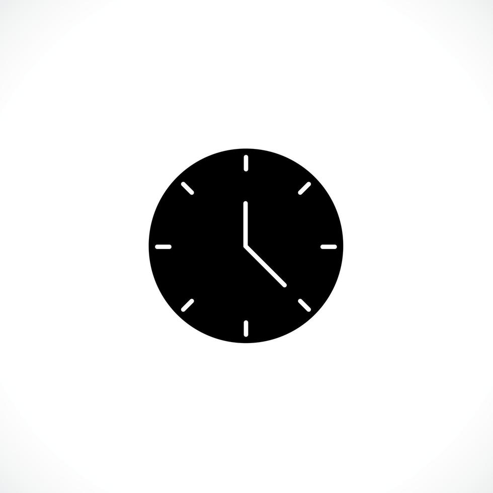 icono de reloj. estilo plano del símbolo del tiempo del reloj. diseño de icono de sitio web, logotipo, aplicación, interfaz de usuario. ilustración - vector. Eps10. vector