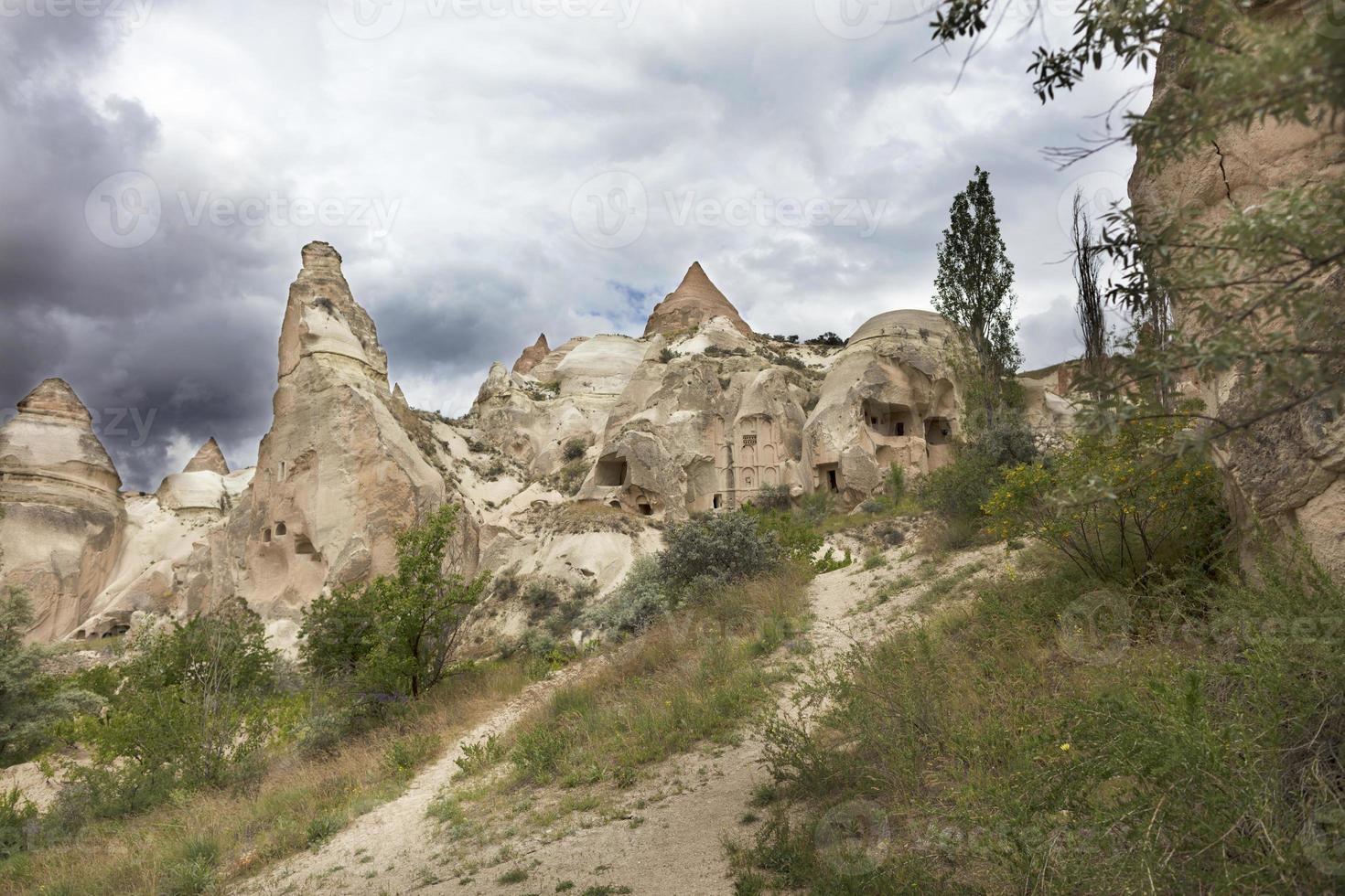 Abandoned caves in the mountains of Cappadocia photo