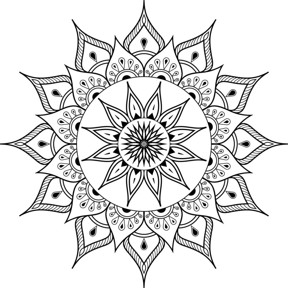 Diseño de fondo de mandala ornamental de lujo para impresión, póster, portada, folleto, volante, pancarta vector