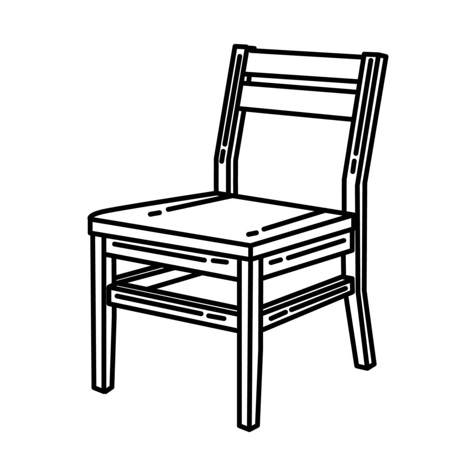 Chair Icon. Doodle Hand Drawn or Outline Icon Style vector