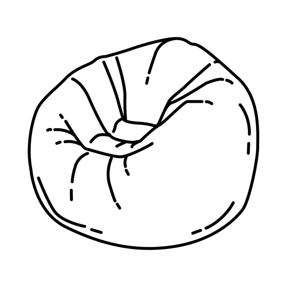 Beanless Bag Icon. Doodle Hand Drawn or Outline Icon Style vector