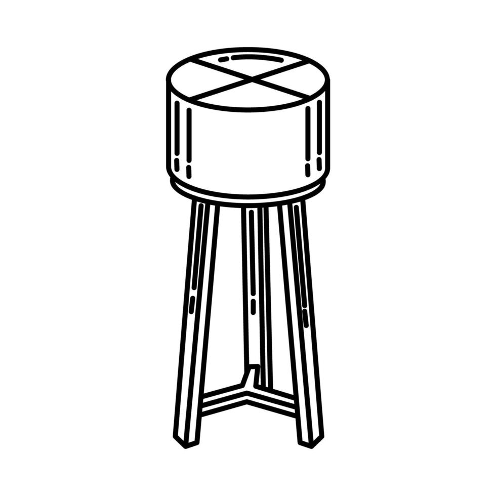 Floor lamp Icon. Doodle Hand Drawn or Outline Icon Style vector