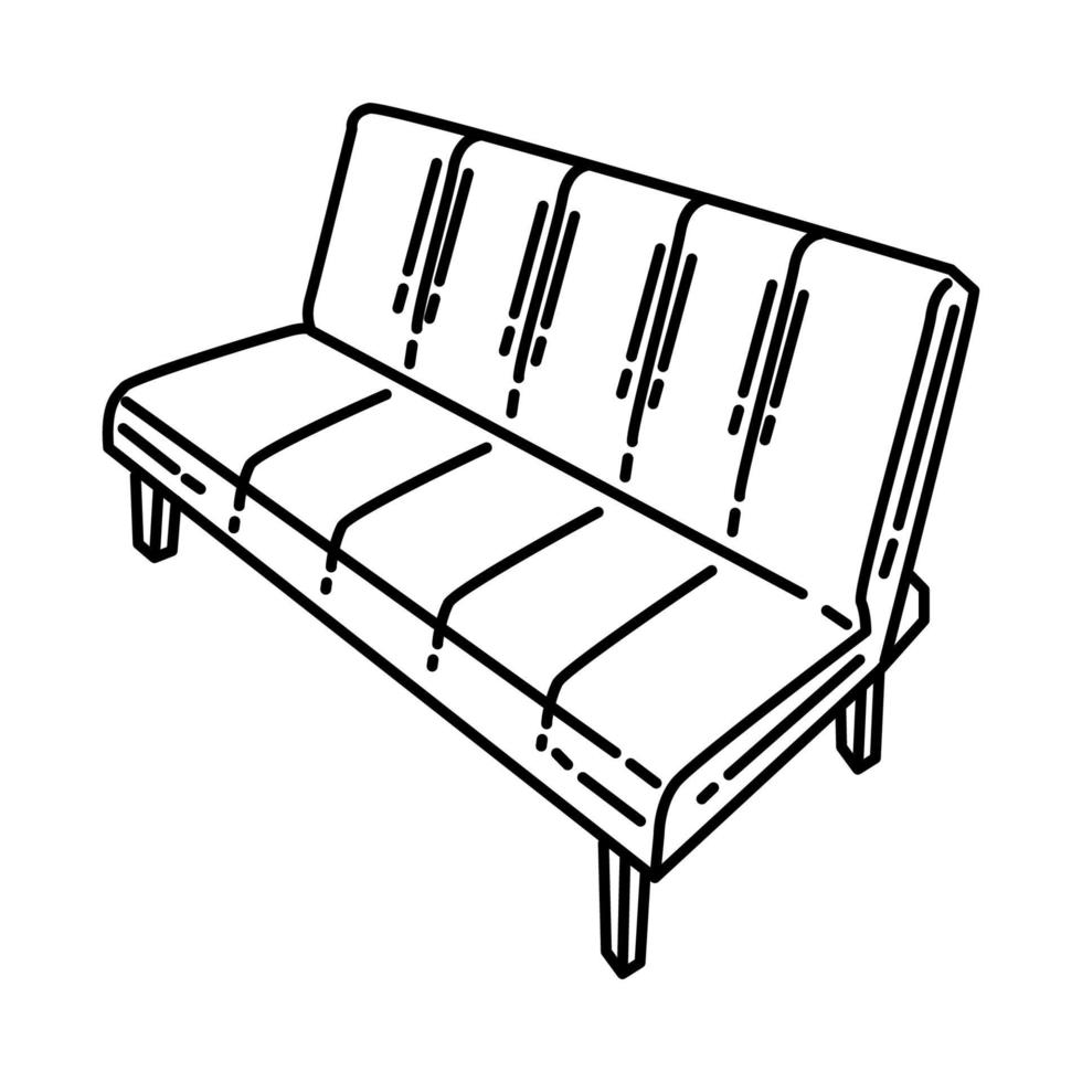 Sofa Bed Icon. Doodle Hand Drawn or Outline Icon Style vector