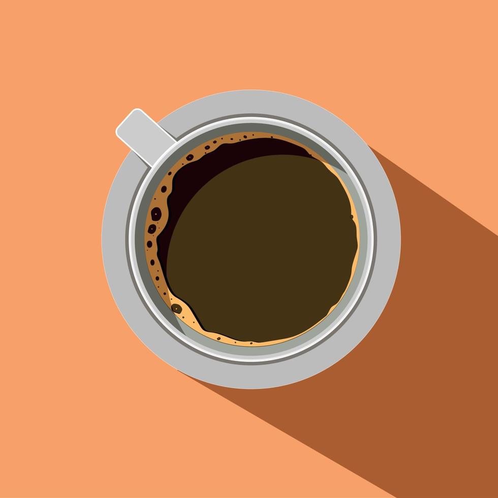 estilo vintage de taza de café en imagen plana vector