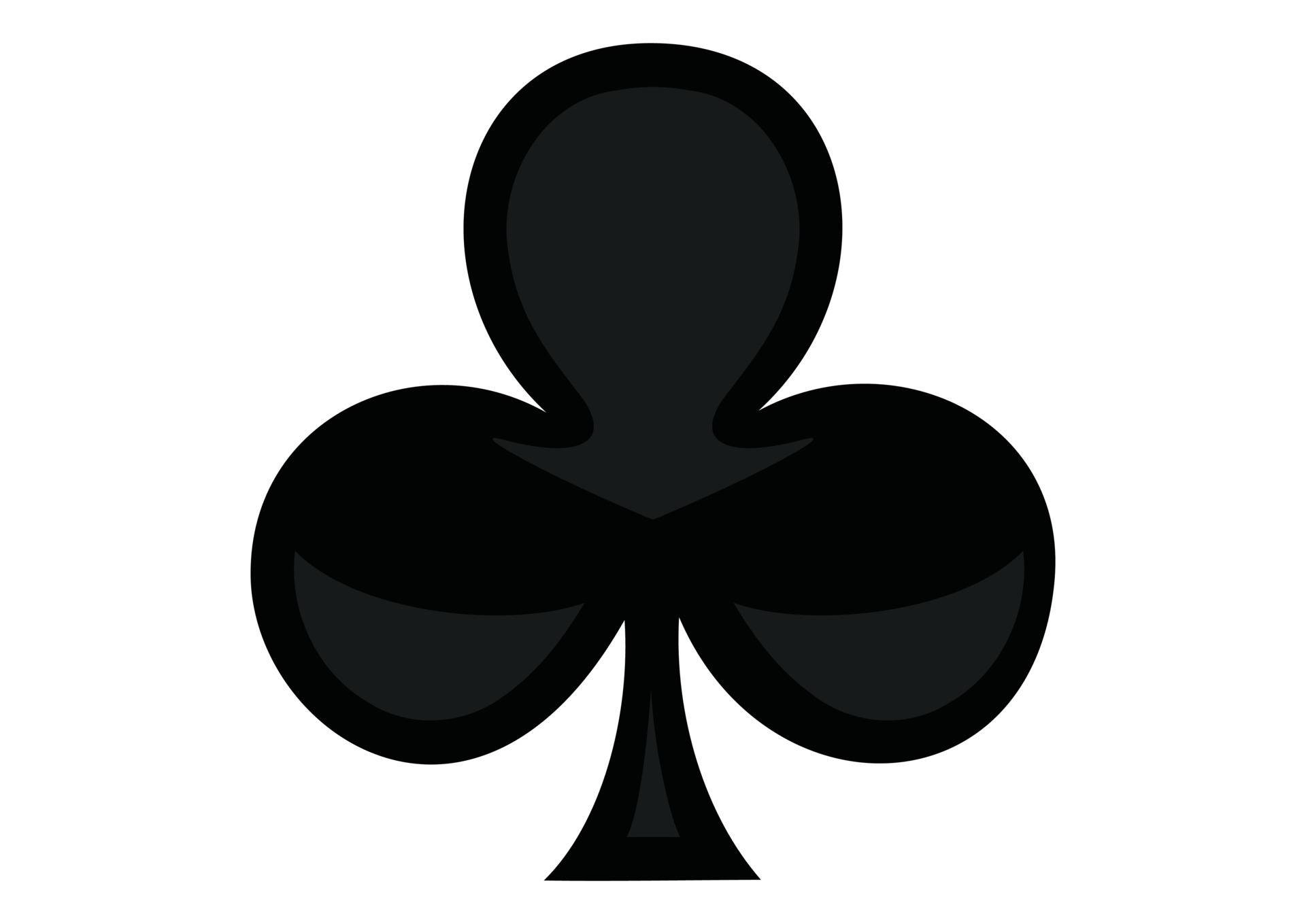 Vector Clover isolated on white background. Vector symbols of playing