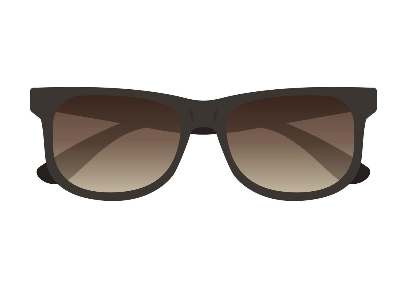 Sunglasses. Brown sunglasses with brown lens isolated on white background vector