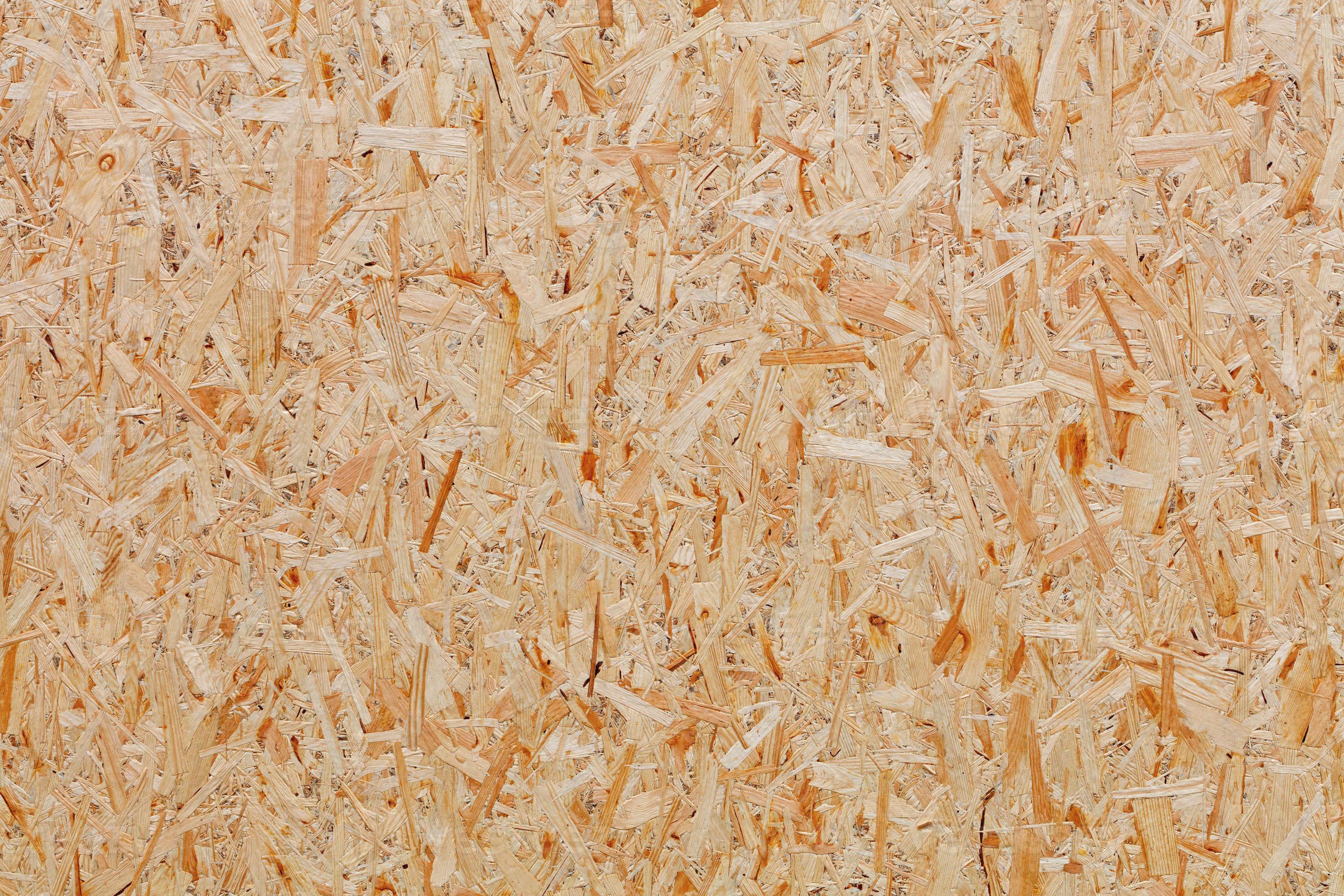 OSB, seamless texture of oriented strand board, wooden board for the