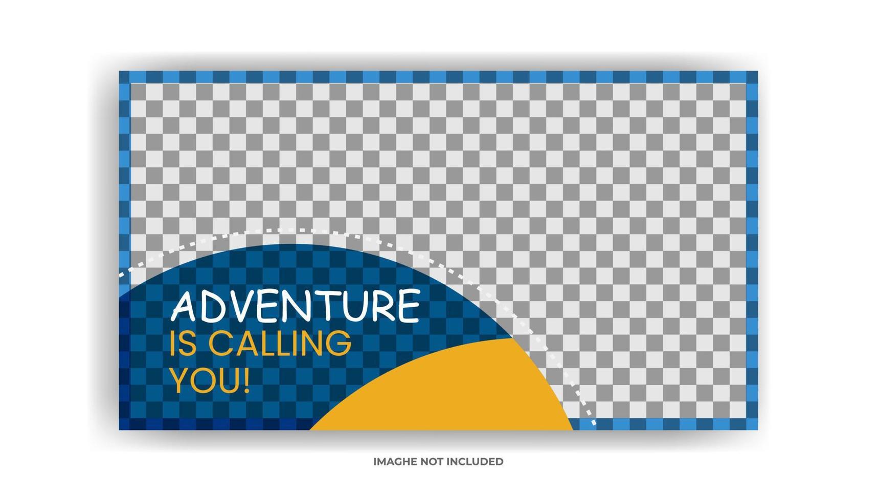 modern and creative adventure tour social media post and web banner vector