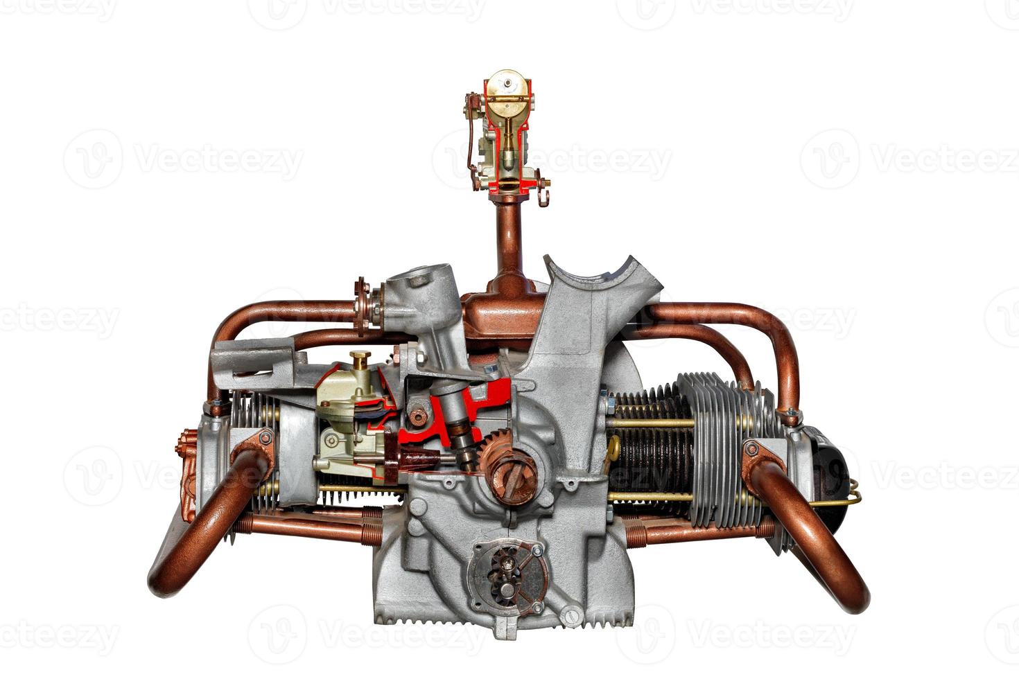 El Motor De Combustión Interna De Un Vehículo En Una Sección Para Demostrar  Las Partes Internas. Una Maqueta Del Motor En La Expos Foto de archivo -  Imagen de metal, industrial: 220302416