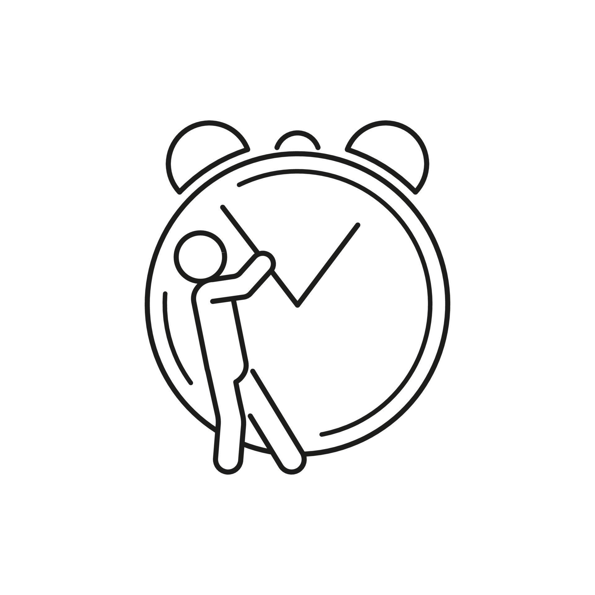 Man stopping clock, delays hand of clock. Fast meter of time. Metaphor