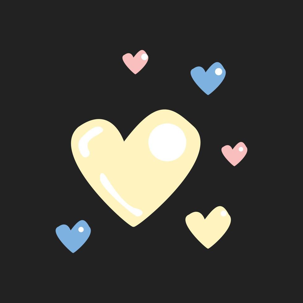 Free Vector, Cute love sticker collection