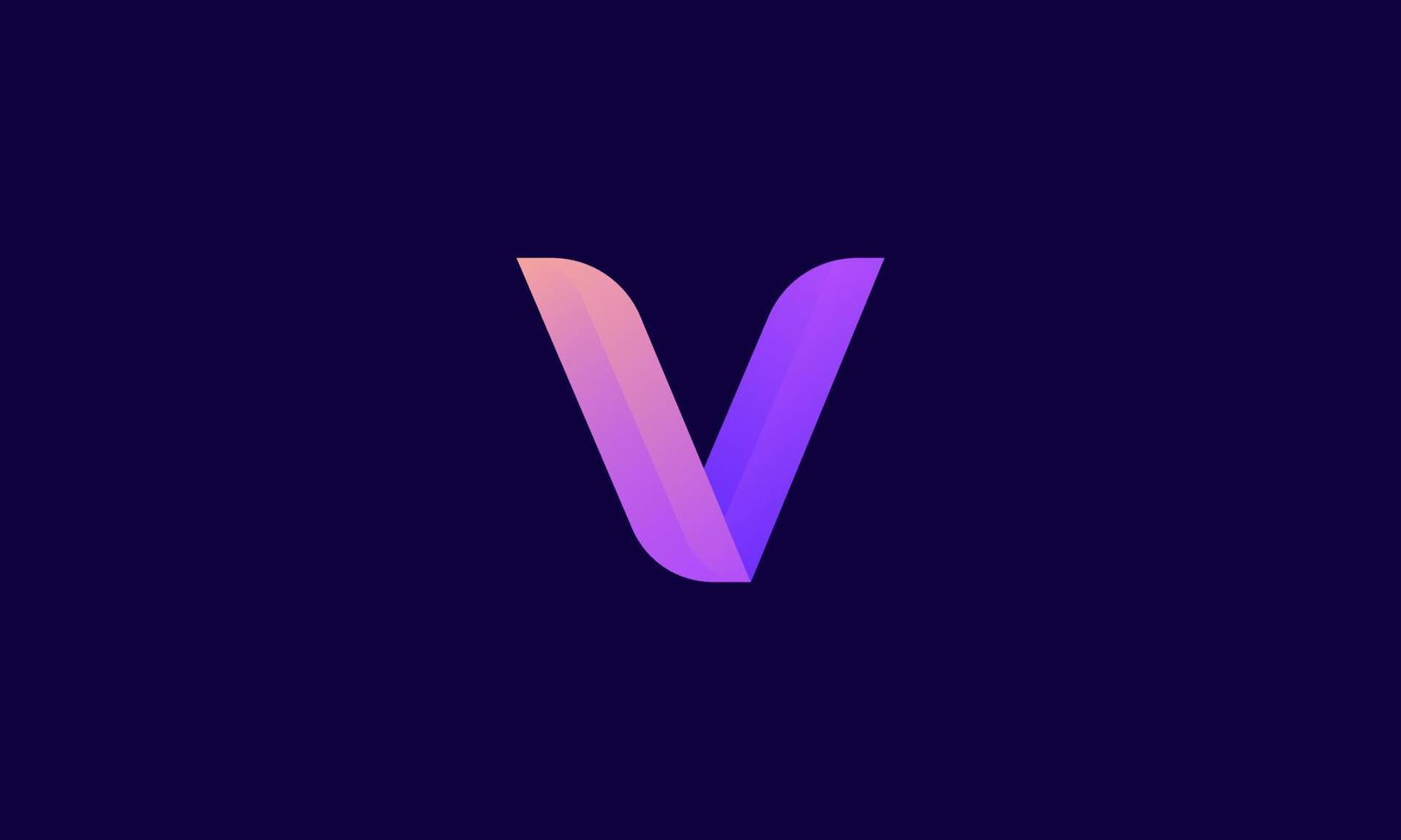 Letter V logo design vector