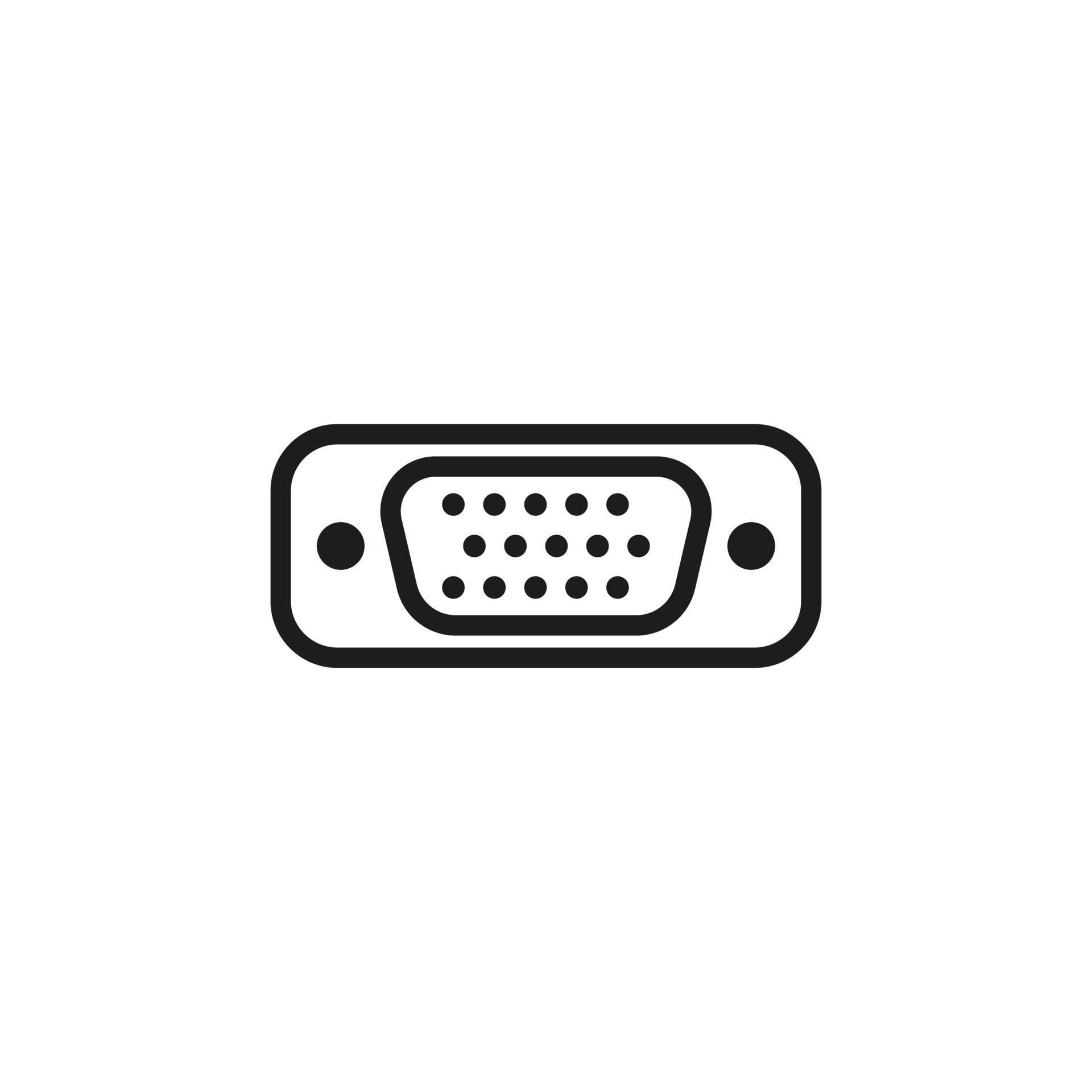 vga outline icon. isolated line vector illustration from electrian connections collection