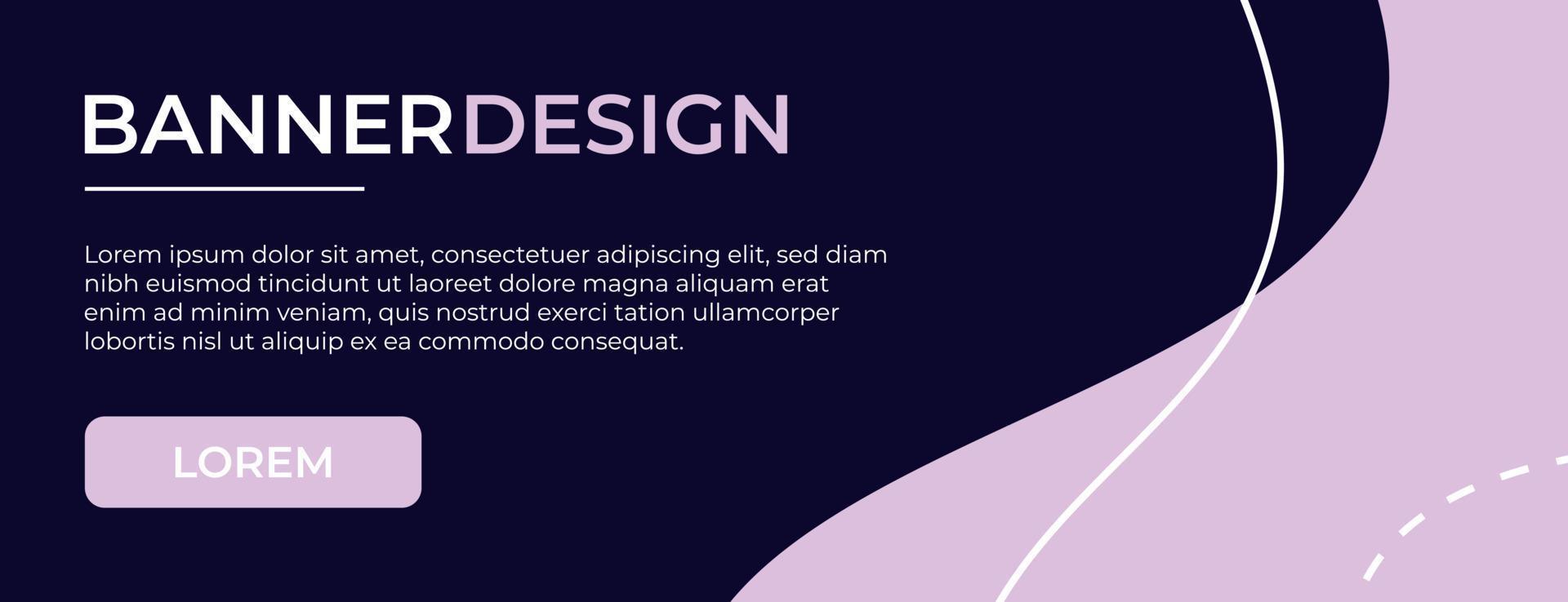 purple banner design . modern banner template design with purple color. banner for social media cover, website and much more vector