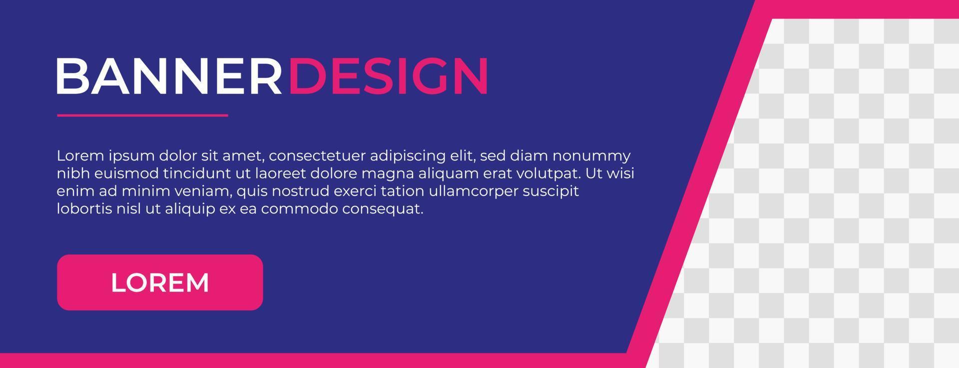 diseño de banner web. moderno y con un concepto de diseño llamativo vector