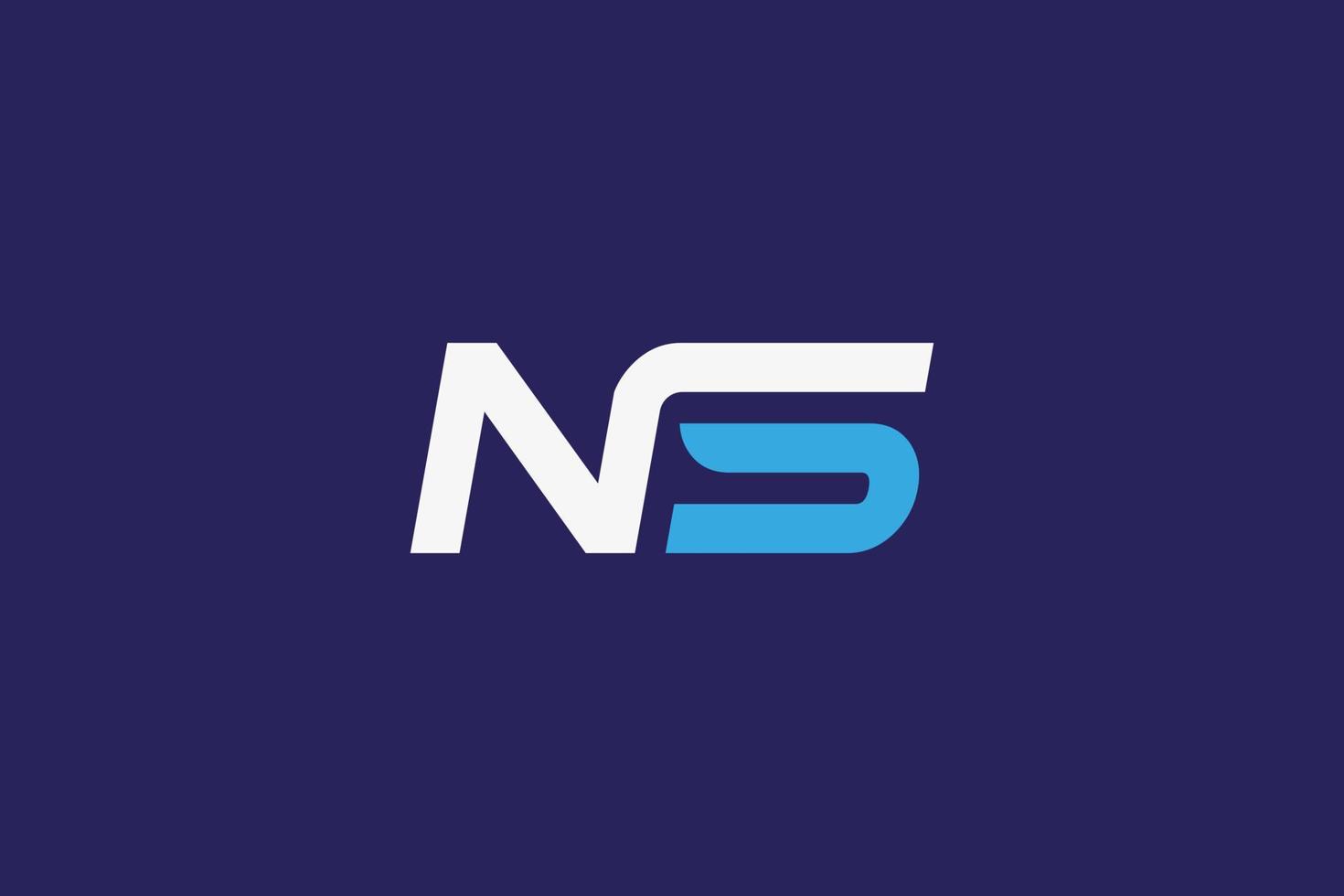 NS logo design . Creative Letter N S in one form . vector