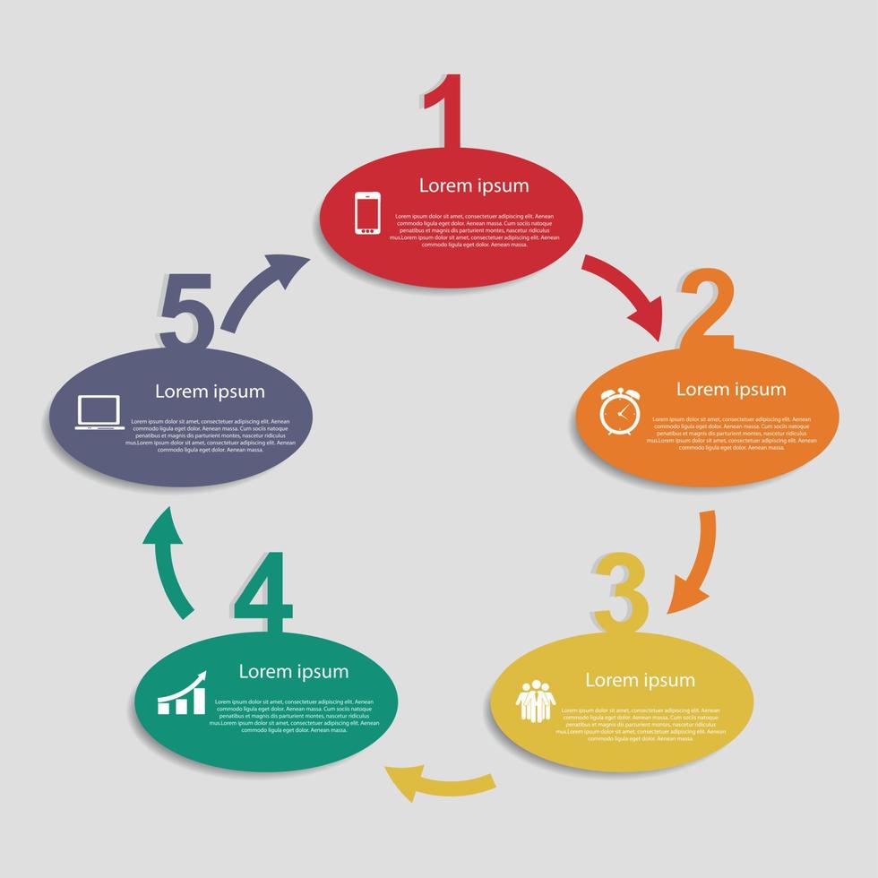 plantillas de infografía para la ilustración de vector de negocio.